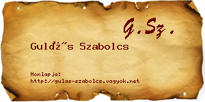 Gulás Szabolcs névjegykártya